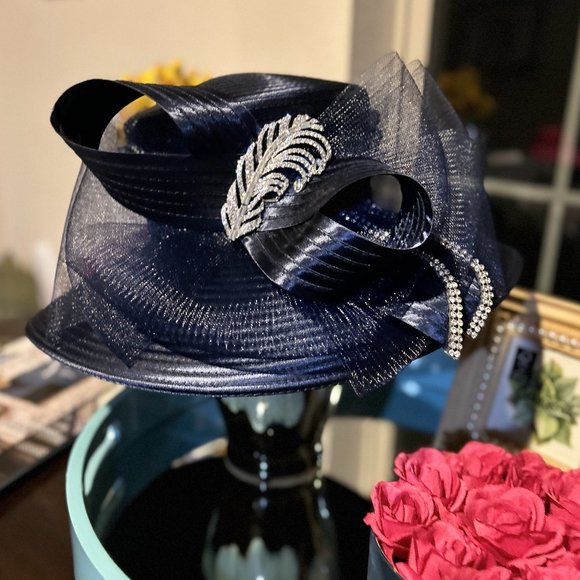 Sophia Collection LA Fall Navy Blue Hat - Picture 1 of 4
